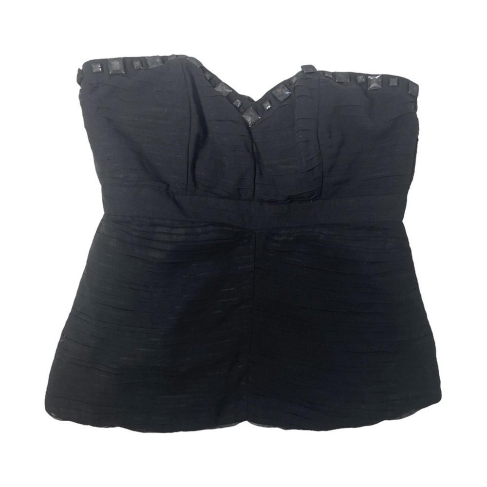 Black Strapless Corset Top | Goth Glam Dark Romance Vintage Glam - Picture 3 of 6